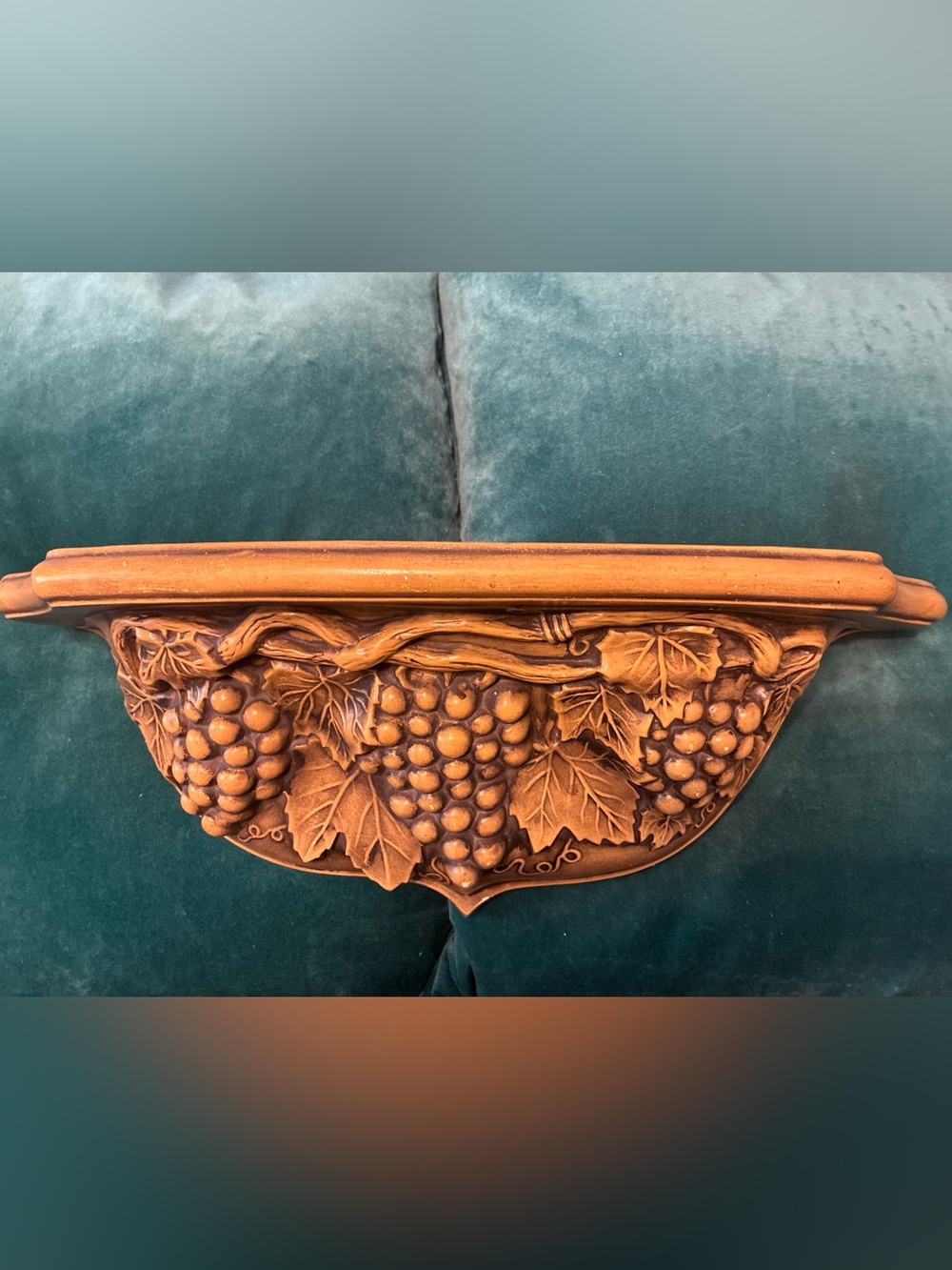 Vintage Arnel’s Ceramic Grapevine Wall Shelf